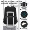 FUTURE AESTHETICS Business Smart Backpack Waterproof for women,men,Fight Approved Durable Backpack suitable as overnight and travel backpack (Black) - Image 5