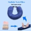 Travel Pillow You Stuff with Clothes, Stuffable Travel Pillow Transforms Into Extra Luggage Without Excess Fees, Stuffable Neck Pillow Fits 3+ Days of Travel Essentials Blue - Image 4