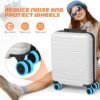 Luggage Wheel Covers, 8 PCS Silicone Wheel Protector Covers for 2-2.6 inches 8-Spinner Wheels, Wear-Resistant, Anti-Noise Wheel Covers for Luggage, Suitcases or Office Chair Caster Wheels (Yellow) - Image 2