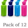 4E's Novelty Bulk Water Sports Bottles for Kids (12 Pack) 18 oz Squeeze Reusable Plastic Neon Colors Water Bottle, BPA Free, Bike Kids Water Bottles Party Favor Gift Giveaways - Image 2