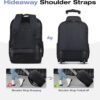 Rolling Backpack for Adults,17 Inch Waterproof Carry on Backpack with Wheels,Wheeled Backpack Carry on Luggage,Trolley Laptop Backpack with Wheels, Black - Image 3