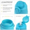 Collapsible Water Bottles, Foldable Silicone Travel Water Bottle with Straw Strap, Leak Proof, No BPA, Ideal for Traveling, Hiking, Outdoors, 20Oz (Ocean Breeze) - Image 7
