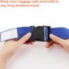4-Pack Luggage Straps, Adjustable Wide Travel Belt to Keep Your Suitcase Secure, Heavy Duty Luggage Belt for Suitcase, Blue - Image 7