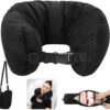 Travel Pillow for Extra Luggage,Stuffable Neck Pillow for Travel,Soft Velvet Cover,Adjustable Neck Size,Holds 3 Days of Travel Essentials,Travel Hacks,Multifunctional Packable Neck Pillow