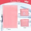 2 Pack Travel Blanket Pillow Soft 2 in 1 Airplane Blanket Compact Plane Blanket with Soft Bag Pillowcase Hand Luggage Sleeve Essentials for Airplane Camping Car(Pink) - Image 3