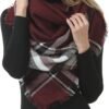 Women's Plaid Blanket Winter Scarf, Warm Cozy Tartan Wrap Oversized Shawl Winter Scarves for Women - Image 6