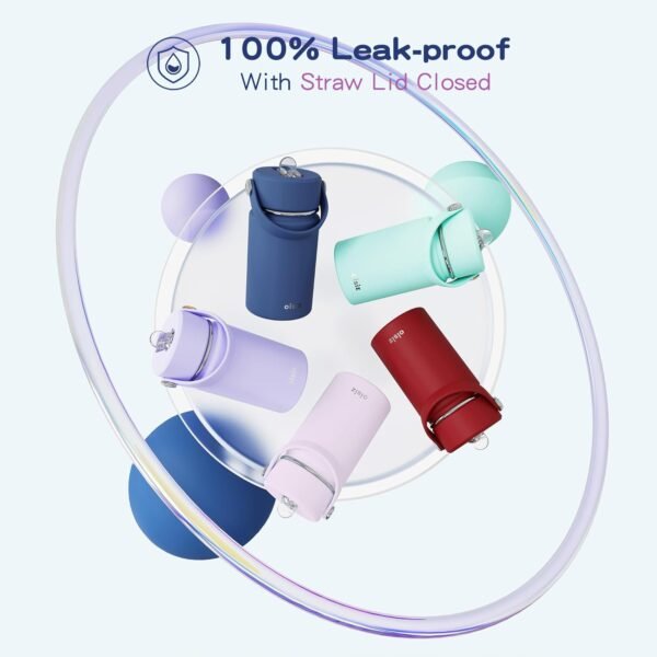 Kids Water Bottle with Straw Lid 14oz, Vacuum Insulated 316 Stainless Steel Water Bottles for Kids for School, Leakproof Water Bottle, BPA Free and Keep Cold for 24 Hours - Image 5