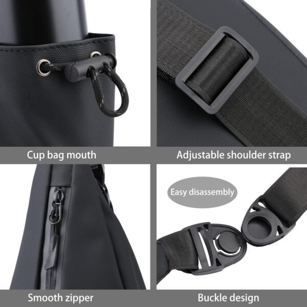 Sling Bag Waterproof Crossbody Backpack Shoulder Chest Bag Waist Packs Reflective Travel Bike Gym Bag With Water Bottle for Men and Women - Image 4