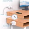 Cruise Ship Essentials, Travel Power Strip with USB C, Flat Plug Extension Cord with 3 Outlets 4 USB Ports(2 USB C), 5 ft Desk Wall Outlet Extender, Non Surge Protector for Cruise, Dorm Room, ETL - Image 6