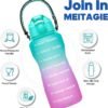 Water Bottles 1 / Half Gallon with Time Marker and Straw, Large Fitness Sports Motivational Bottle, Wide Mouth Leakproof and BPA Free for Travel, Gym,office,school - Image 7