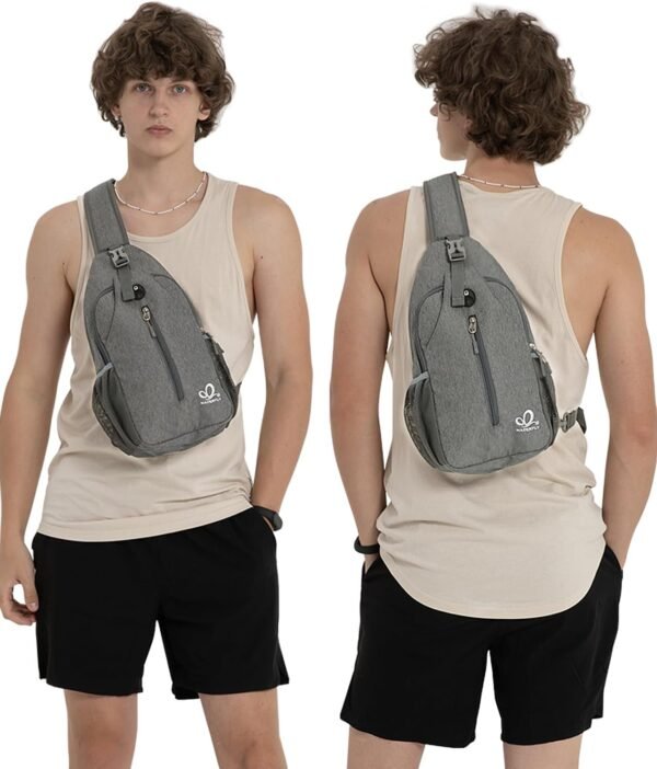WATERFLY Crossbody Sling Backpack Sling Bag Travel Hiking Chest Bag Daypack - Image 6