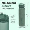 Hydracy Water Bottle with Time Marker -Large BPA Free Water Bottle & No Sweat Sleeve -Leak Proof Gym Bottle with Fruit Infuser Strainer & Times to Drink -Ideal Gift for Fitness Sports & Outdoors - Image 5
