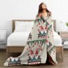 (Christmas Gnomes) Print Fall Throw Blanket Personalized Soft Flannel Blanket for Bed Couch Sofa, Blanket for Lightweight Fuzzy Cozy Blankets for Travel Office Home 40"X30" - Image 5