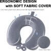 2 Pack Travel Pillow for Airplane, Memory Foam Neck Pillows Travel Essentials with Eye Mask Earplugs and Storage Bag for Travelling, Plane, Sleeping, Car, Train and Home Use, Grey - Image 3