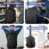 Extra Large Backpack, 50L Travel Backpack, 17 inch Laptop Backpack for Men, TSA Approved Heavy Duty Backpack with USB Charging Port, Anti Theft Backpack for Business Work College, Black - Image 7