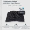 COCOON - Coolmax Travel Blanket | Compact Throw Blanket for Camping and Hiking | Fits in Backpack | Attaches to Luggage | Travel Essential | Fast Drying (Regular 70" x 55"- Black) - Image 6