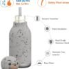 asobu Bestie Bottle Insulated Stainless Steel Water Bottle with Detachable Soft Animal Head Fun Drinking For Kids and Teens with Flexible Reusable Straw 16 Ounce (Seal White) - Image 3