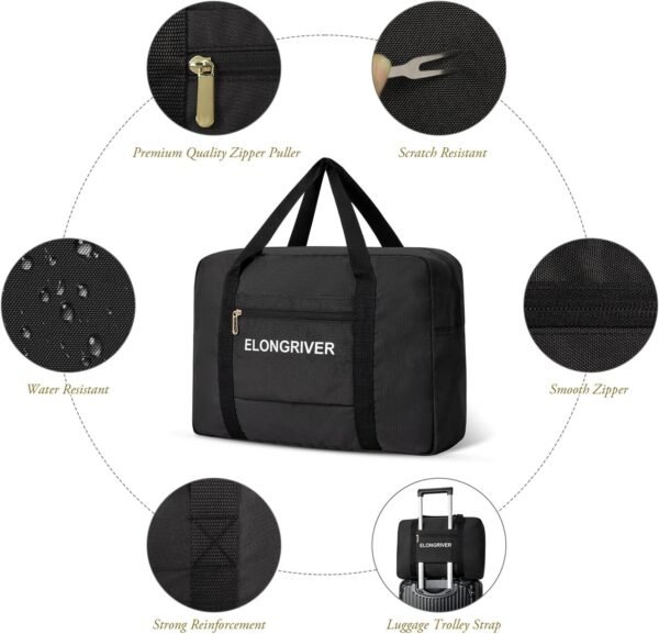 Travel Duffel Bag Foldable Weekender Overnight Bag for Men Women Lightweight Carry on Tote Bag For Spirit Airlines - Image 3