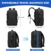 Carry On Travel Backpack for Airplanes | 40L Suitcase Backpack Luggage Business Weekender Bag - Expandable Travel Backpack Carry On Flight Approved for Men Women - Black - Image 3