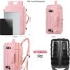 Beraliy Large Travel Backpack for Women, Personal Item Bag Airline Approved, Carry On Luggage, 17.3 inch Laptop Backpack, Waterproof Backpack,Hiking Backpack, Pink - Image 5
