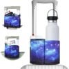 ACdream Luggage Cup Holder, Suitcase Drink Carrier, Free Hand Portable Water and Coffee Caddy Attachment, Flight Attendant Gift Gadgets, Airport Travel Accessories for Airplane, Blue Sky
