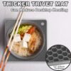 Anaeat 4 Pack Silicone Trivet Mats BPA Free - Heat Resistant Thicken Pot Holders, Multipurpose Hot Pads Non-Slip for Kitchen Potholder, Hot Dishes, Jar Opener, Spoon Rest, Drying Mat (Gray) - Image 2