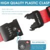 Travel Inspira Luggage Straps TSA Approved Suitcase Belt Adjustable Length 3-Dial Combination Lock and Cross Luggage Suitcase Security - Red - Image 4
