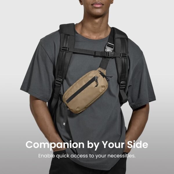 tomtoc 1.5L Sling Bag with RFID Blocking, Crossbody Bag Minimalist Chest Shoulder Pack for Men and Women, Water-resistant Lightweight Carry Casual Bag for Travel, Daily Use - Image 6