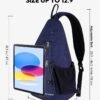 WATERFLY Sling Bag Crossbody Backpack: Over Shoulder Daypack Casual Cross Chest Side Pack - Image 2