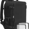 Travel Backpack for Men Women, Large Carry On Backpack, Personal Item Bag Airline Approved, Laptop Backpack 17.3 inch, Business Work Gym Weekender Bag, Black