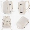 Large Travel Backpack for Men Women, TSA Friendly Airline-approved Carry on Backpack, 40L Casual Daypack Weekender Backpack Personal Item Size, Beige - Image 3