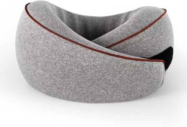 Travel Pillow Grey Red Series5, Soft Airplane Neck Pillow, Memory Foam Travel Neck Pillow, 2024 New Neck Support Travel Pillow for Long Flight, Adjustable Packable Stuffable