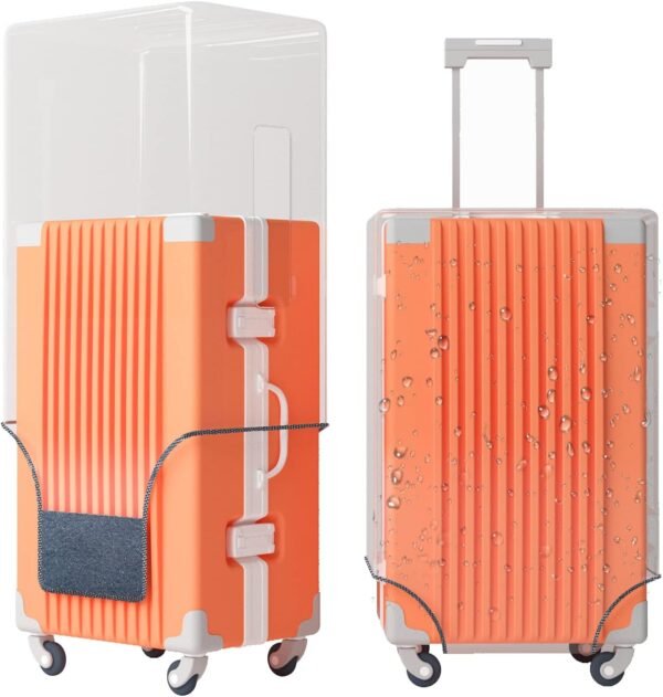 Clear PVC Luggage Cover Protectors 28 Inch Suitcase Cover for Suitcase TSA Approved 26-28Inch (25.98''H x 20.07''L x 12.40''W)