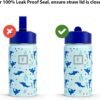 IRON °FLASK Kids Water Bottle - Straw Lid, 20 Name Stickers, Vacuum Insulated Stainless Steel, Double Walled Tumbler Travel Cup, Thermos Mug - Construction Zone, 10 Oz - Image 3