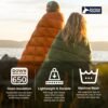 Horizon Hound Down Camping Blanket - Outdoor Travel Blanket | Sustainable Insulated Down | Lightweight & Warm Quilt for Camping, Stadium, Hiking & Festival | Water Resistant, Packable & Compact - Image 3