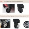 REENFAYA Luggage Wheels Cover,24PCS Luggage Suitcase Wheels Cover Carry on Luggage Suitcase Wheels Protector/Luggage Caster Cover Silicone Covers for Most Luggage Wheel/Office Chair No Noise (Black) - Image 2