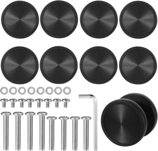 Luggage Wheels Replacement Kit, 360 Swivel Caster Wheels Rubber Spinner Suitcase Wheels Replacement & Wheel Covers Axles Screws Washers Wrench for Trolley Bag Travel Box(Style B)