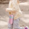 12oz Stainless Steel Sippy Cups with Straw, Insulated Kids Water Bottle with Portable Strap, Toddler Cups with Removable Handle, Kids Water Bottle for Girls and Boys,Pink - Image 6