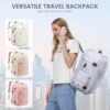 LOVEVOOK Large Travel Backpack for Women,Carry on Backpack Flight Approved,Personal Item Backpack Travel Bag with 3 Packing Cubes,Waterproof Back Pack TSA Fit 17inch Laptop Luggage with USB Port - Image 9