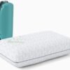 Vaverto Small Memory Foam Bed Pillow for Travel and Camping - Compressible Medium Firm, Breathable Cover, Machine Washable, Ideal Backpacking, Airplane and Car