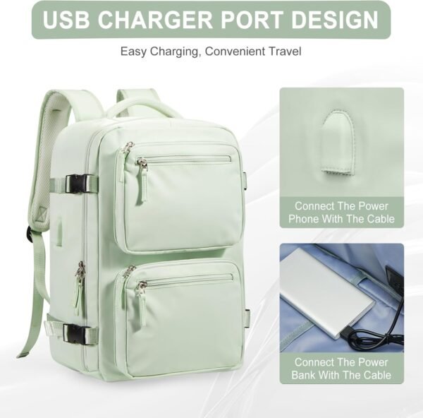Large Travel Backpack for Men Women, Mochila de Viaje Carry on Backpack Flight Approved Luggage Backpack, Personal Item Travel Backpack Tiktok Backpack Waterproof Morral de Viage - Image 3