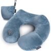 Inflatable Travel Neck Pillow for Airplane Sleeping Blow Up Neck Support Air Pillow Traveling on Plane Long Flights Washable