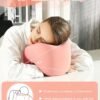 2-in-1 Travel Pillow, U-Shape Neck & Head Support Pillow, Napping Pillow Relax Arms, Ergonomic Memory Foam Neck Pillow for Airplane, Car, Train, Bus and Home Use - Image 4