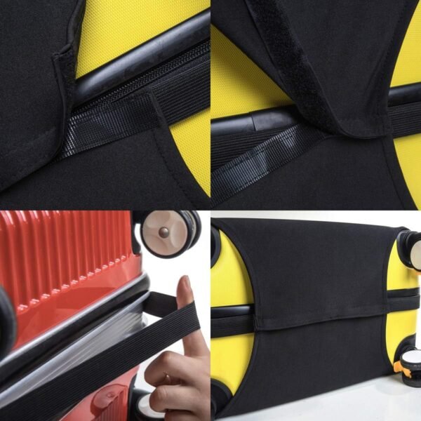 lasenersm 1 Piece Polyester Luggage Cover Protector Travel Luggage Elastic Cover Washable Suitcase Cover Luggage Sleeve Fits 19-21 Inch Luggage, Purple, Size S - Image 5