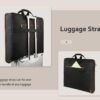 MATEIN Suit Carry On Garment Bags for Travel, Suit Bag with Detachable Adjustable Shoulder Strap, Waterproof Foldable Luggage Bag for Men Women, Large Compartment for Carrying Clothes, Black Stripe - Image 6