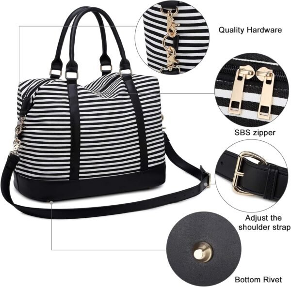 CAMTOP Women Ladies Travel Bag Canvas Weekend Overnight Carry On Luggage Bags - Image 6