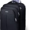 Rolling Backpack for Adults,17 Inch Waterproof Carry on Backpack with Wheels,Wheeled Backpack Carry on Luggage,Trolley Laptop Backpack with Wheels, Black