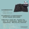 COCOON - Coolmax Travel Blanket | Compact Throw Blanket for Camping and Hiking | Fits in Backpack | Attaches to Luggage | Travel Essential | Fast Drying (Regular 70" x 55"- Black) - Image 3