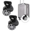 1 Pair Luggage Wheels Repalcement, Silent Double Row Wheel Suitcase Swivels Casters Repair Universal Outdoor Caster Repairing Parts for Trolley Travel Customs Box Accessories - Image 3