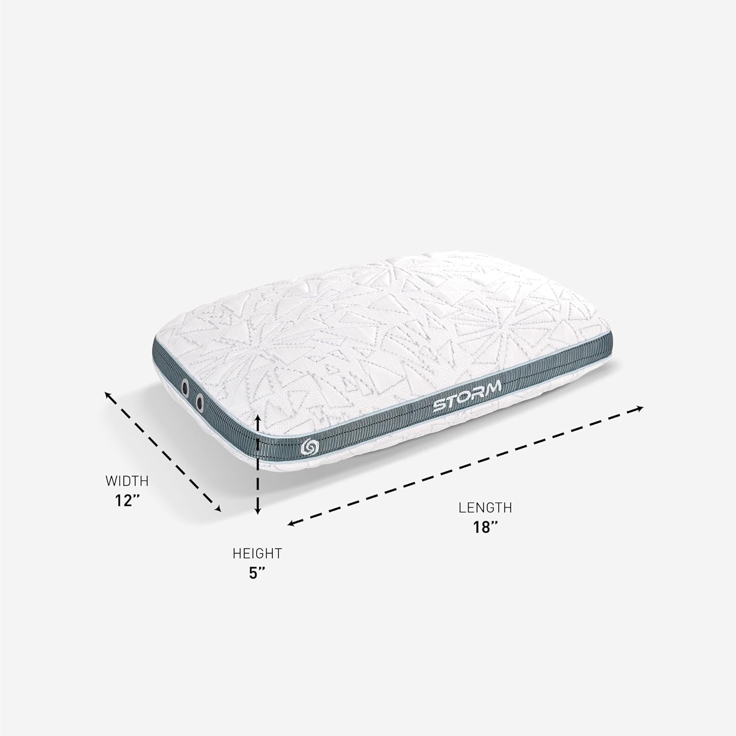Bedgear Storm Performance Pillow - Travel Size - Cooling Bed Pillow for Hot Sleepers - Medium-Firm Pillow for All Sleep Positions, Hypoallergenic, Washable & Removable Cover - Image 6